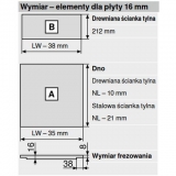 Wymiary szuflady Legrabox F