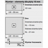 Wymiary szuflady Legrabox K