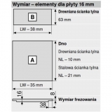 Wymiary szuflady Legrabox M